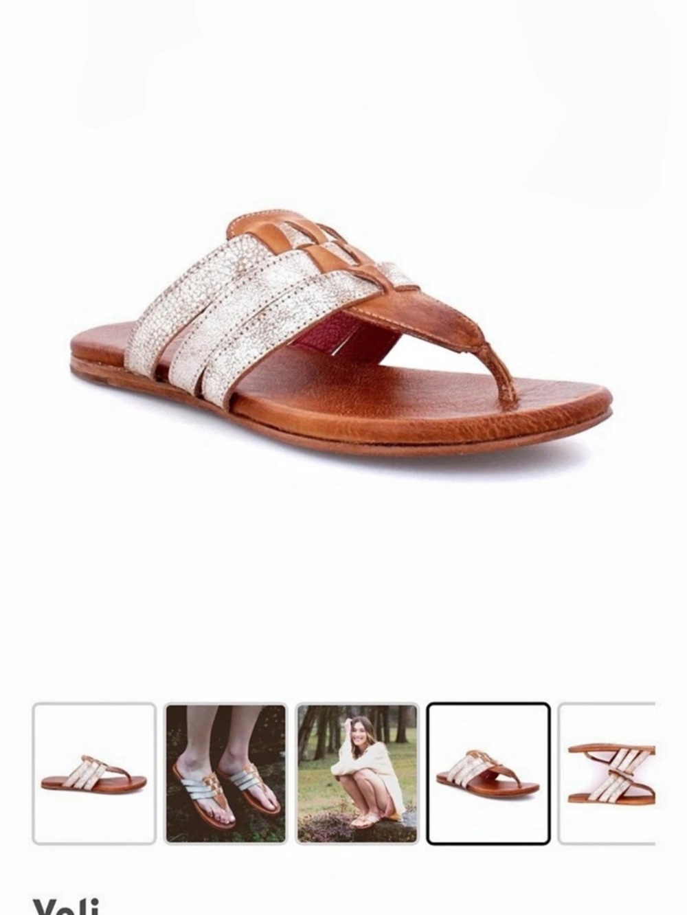 Bed|Stü Yoli Leather Color Block Sandals US 9